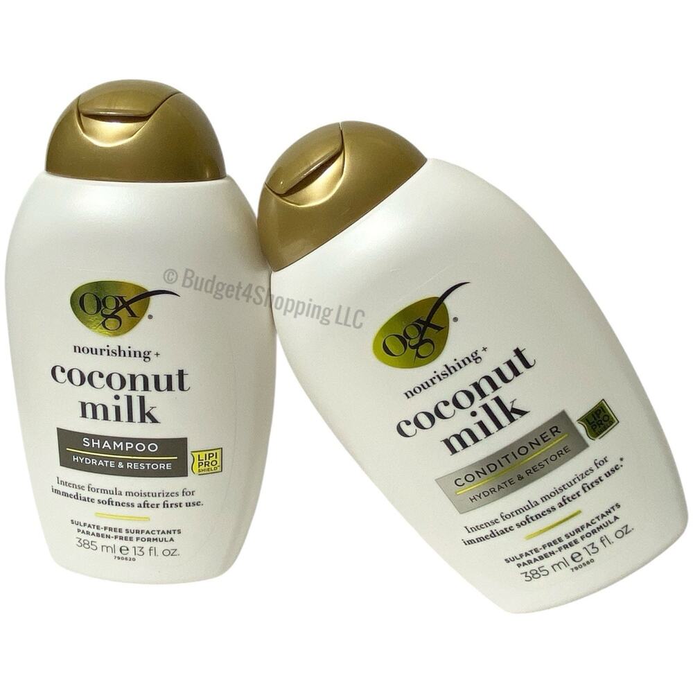 OGX Nourishing + Coconut Milk Shampoo & Conditioner Set 13 fl oz Duo